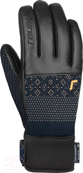 Изображение товара Перчатки лыжные Reusch Petra Vlhova R-Tex Xt / 6231271-4470 (р-р 7.5, Dress Blue/Gold)
