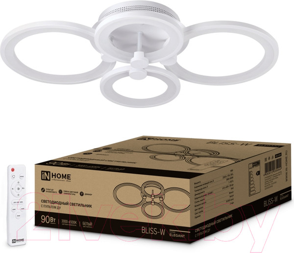 Изображение товара Потолочный светильник INhome Elegant Bliss-W 90Вт 230В 3000-6500K 7000Лм / 4690612035444