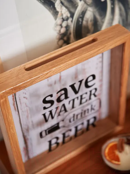Изображение товара Копилка для пробок Richwood Save Water / beer2626-3g/natural (дерево)