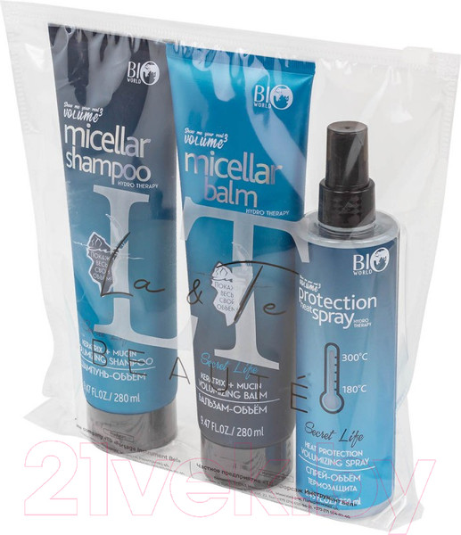 Изображение товара Набор косметики для волос Bio World Шампунь+Бальзам+Спрей BW-5