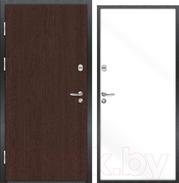 Изображение товара Входная дверь Nord Doors 70 98x206 левая глухая (венге/RAL 9003 муар)