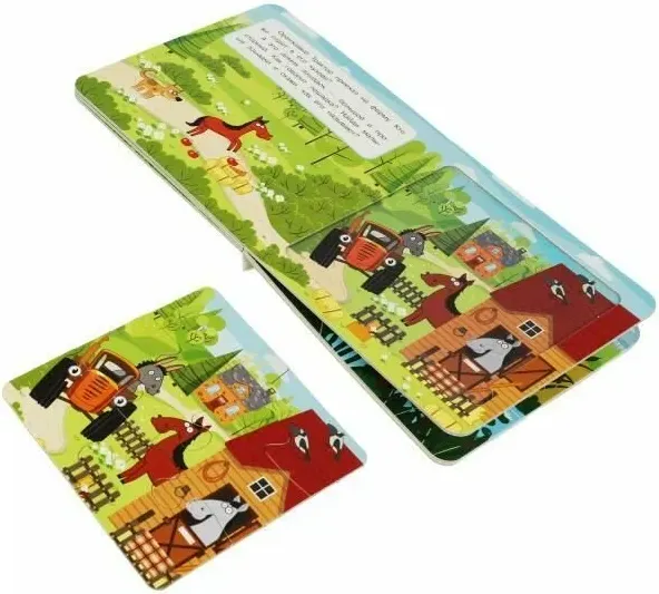 Изображение товара Книга-пазл Умка Синий Трактор. Веселая ферма