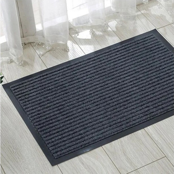 Изображение товара Коврик грязезащитный Kovroff Стандарт ребристый 90x150 / 21002 (серый)