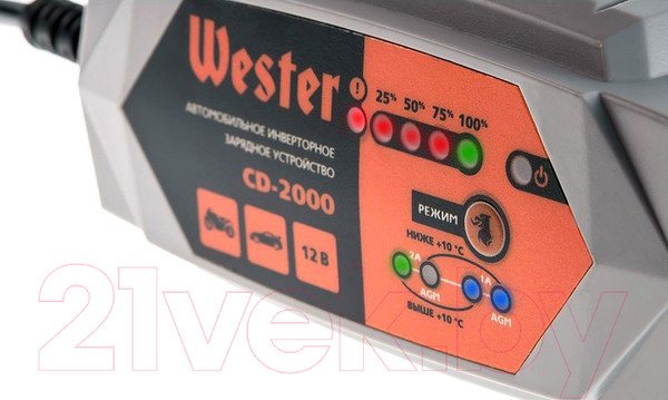 Изображение товара Зарядное устройство для аккумулятора Wester CD-2000