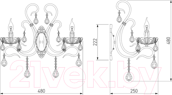 Изображение товара Бра Евросвет Etna 12205/2 (белый)