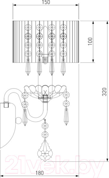 Изображение товара Бра Евросвет Allata 2045/1 (хром/белый)