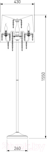 Изображение товара Торшер Евросвет Allata 2045/3F (хром/белый)