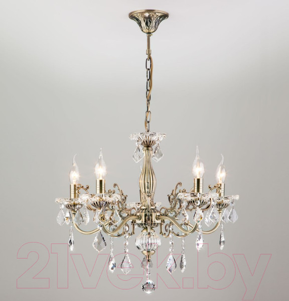 Изображение товара Люстра Евросвет Elisha 3281/5 (античная бронза/прозрачный хрусталь)