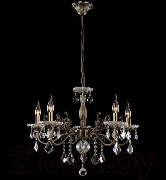 Изображение товара Люстра Евросвет Elisha 3281/5 (античная бронза/прозрачный хрусталь)