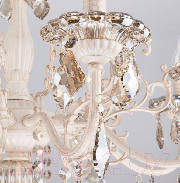 Изображение товара Люстра Евросвет Elisha 3281/8 (бело-золотой/тонированный хрусталь)