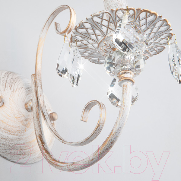 Изображение товара Бра Евросвет Alda 3305/1 (бело-золотой/прозрачный хрусталь)