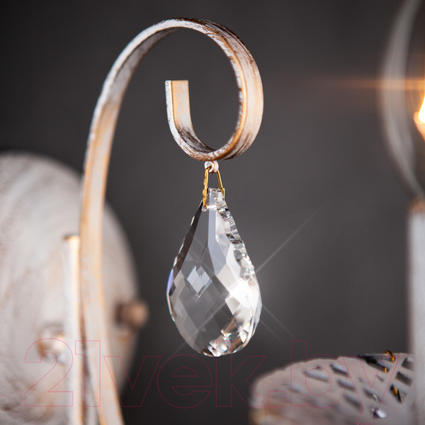 Изображение товара Бра Евросвет Alda 3305/1 (бело-золотой/прозрачный хрусталь)