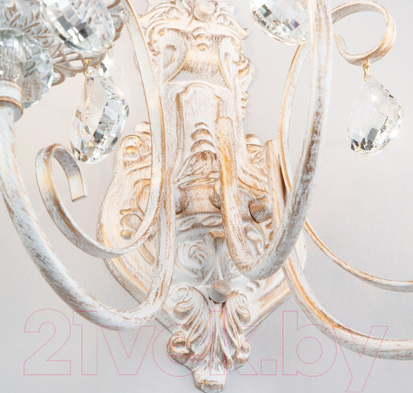 Изображение товара Бра Евросвет Alda 3305/3 (бело-золотой/прозрачный хрусталь)