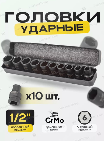 Изображение товара Набор головок слесарных Forsage F-4109-5MPB (54601)