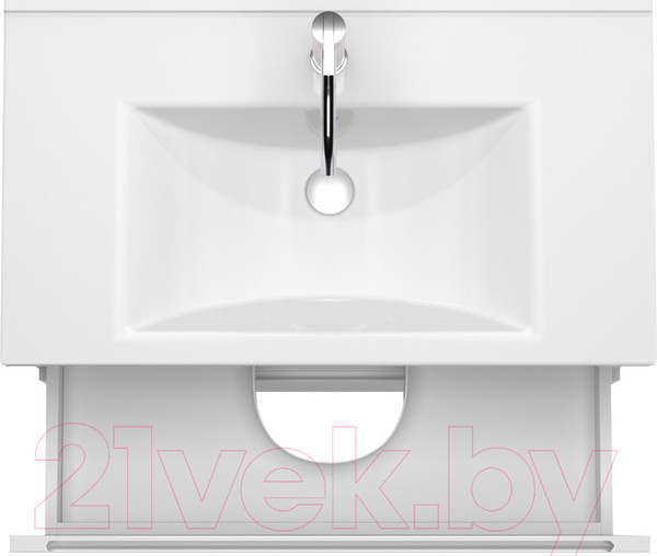 Изображение товара Тумба под умывальник ЗОВ Дион 60 / D60LHO0M9003MKV5 (белый матовый/дуб)