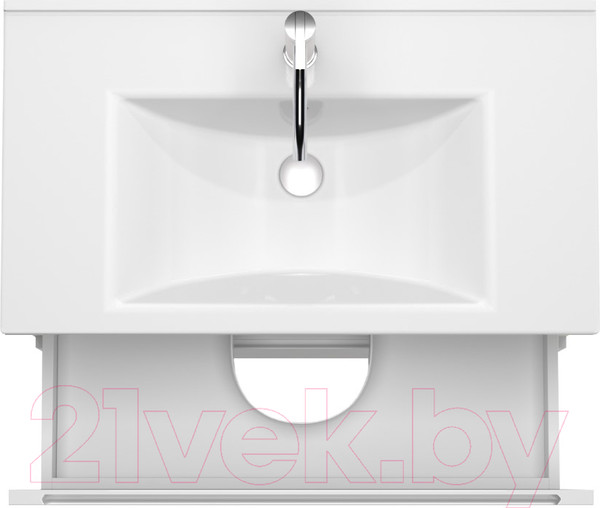 Изображение товара Тумба под умывальник ЗОВ Дион 100 / D100LHO0M9003MKV5 (белый матовый/дуб)