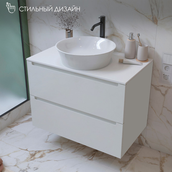 Изображение товара Тумба под умывальник ЗОВ Дион 70 / D70LWP0M9003MKV5 (белый матовый)
