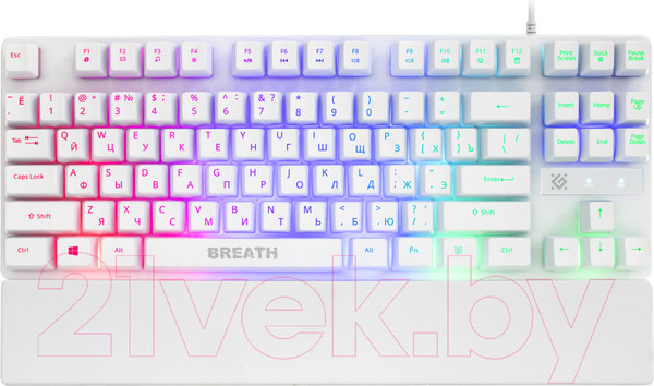 Изображение товара Клавиатура Defender Breath GK-184 / 45184 (белый/радужный)