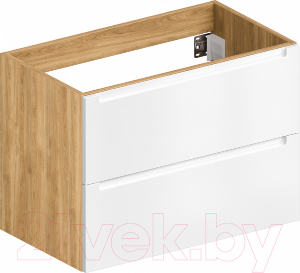 Изображение товара Тумба под умывальник ЗОВ Дион 90 / D90LHO0M9003GKV5 (белый глянцевый/дуб)