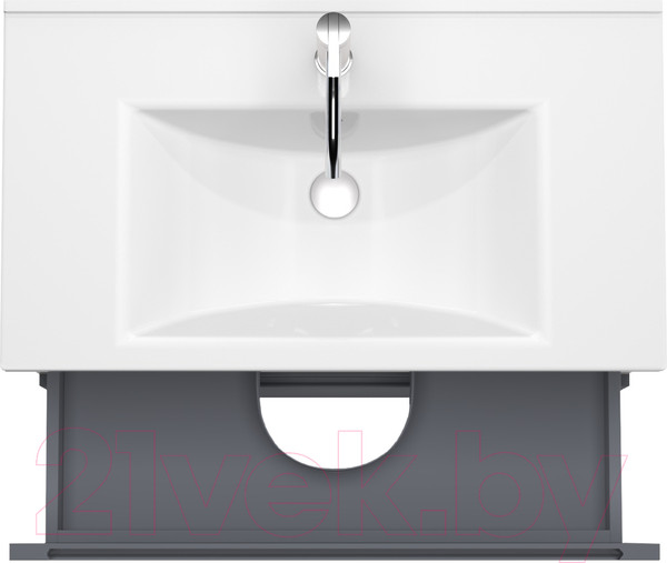 Изображение товара Тумба под умывальник ЗОВ Дион 70 / D70LHO0M7015МKV5 (графит матовый/дуб)