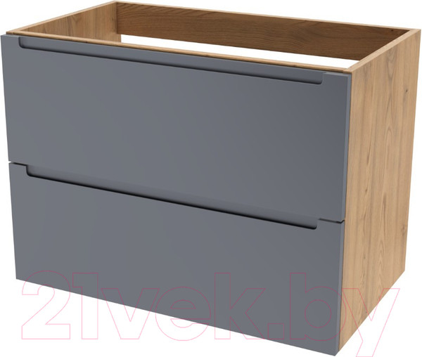 Изображение товара Тумба под умывальник ЗОВ Дион 90 / D90LHO0M7015МKV5 (графит матовый/дуб)
