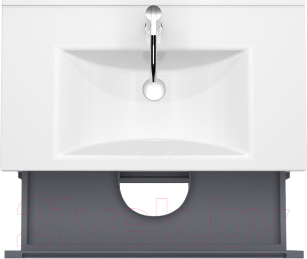 Изображение товара Тумба под умывальник ЗОВ Дион 90 / D90LHO0M7015МKV5 (графит матовый/дуб)