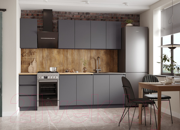Изображение товара Кухонный гарнитур ДСВ Мори 2.0 (графит)