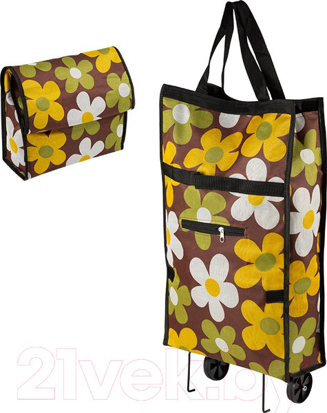 Изображение товара Сумка-тележка Рыжий кот ATB-03 Ромашки / 104583
