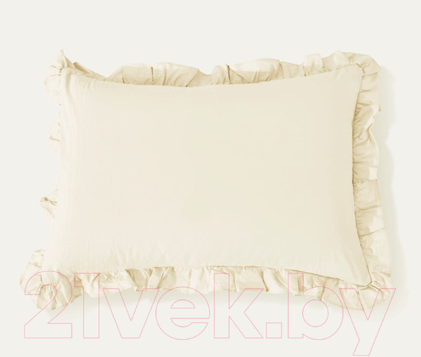 Изображение товара Комплект постельного белья Arya Natural Stone Washed Valensiya / 8680943227584 (экрю)