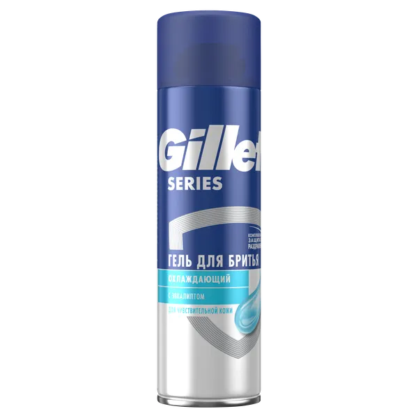 Изображение товара Гель для бритья Gillette Sensitive Cool Бережное охлаждение с ментолом (200мл)