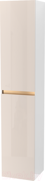 Изображение товара Шкаф-пенал для ванной ЗОВ Лира 150 / LP150MW0MTGVG (тальк)