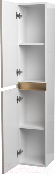 Изображение товара Шкаф-пенал для ванной ЗОВ Лира 150 / LP150MW0MTGVG (тальк)