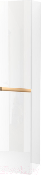 Изображение товара Шкаф-пенал для ванной ЗОВ Лира 150 / LP150MW0MWGVG (белый глянец)