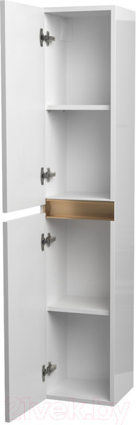 Изображение товара Шкаф-пенал для ванной ЗОВ Лира 150 / LP150MW0MWGVG (белый глянец)