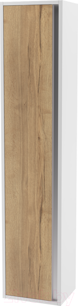 Изображение товара Шкаф-пенал для ванной ЗОВ Парма 150 / PP150LWP0MHMC1A (белый/галифакс)