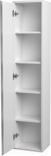 Изображение товара Шкаф-пенал для ванной ЗОВ Парма 150 / PP150LWP0MHMC1A (белый/галифакс)