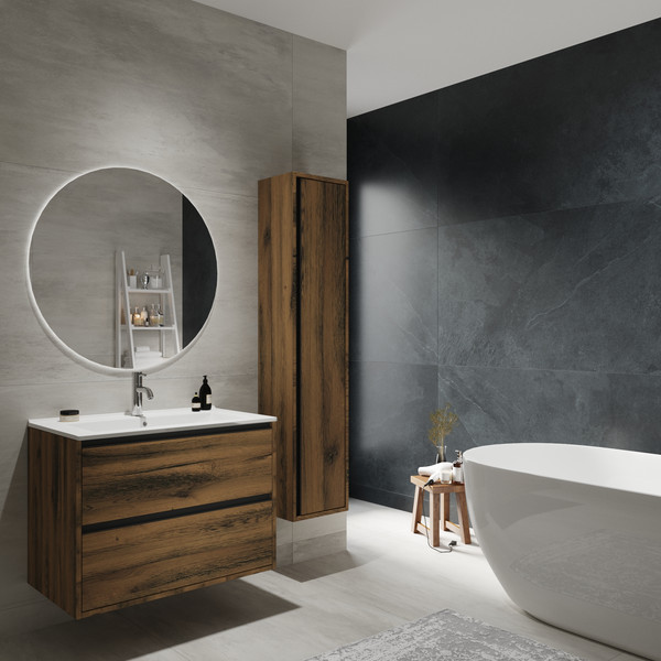 Изображение товара Шкаф-пенал для ванной ЗОВ Парма 150 / PP150LA0MAMC1B (аттик)