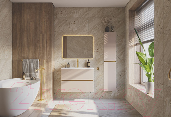 Изображение товара Тумба под умывальник ЗОВ Лира 60 / L60MW0MTGVG (тальк)