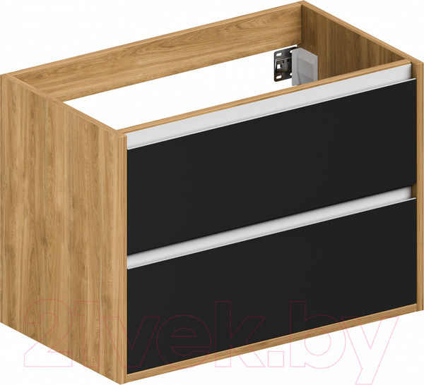 Изображение товара Тумба под умывальник ЗОВ Парма 70 / P70LHO0MBPMC1A (дуб/черный)