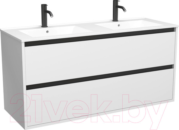 Изображение товара Тумба под умывальник ЗОВ Парма 120 / P120LWP0MWMC1B (белый матовый)