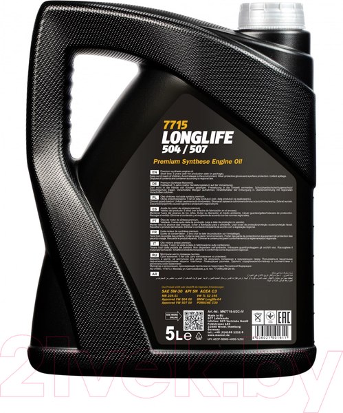 Изображение товара Моторное масло Mannol Longlife 504/507 5W30 / MN7715-5 (5л)