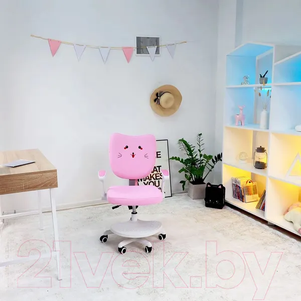 Изображение товара Кресло детское AksHome Catty White (котенок розовый)
