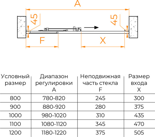 Изображение товара Душевая дверь RGW CL-111 / 410911108-11