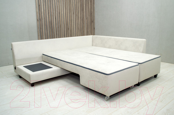 Изображение товара Диван угловой Петрамебель Оскар правый (светло-серый эльза 12/темно-серый велюр сакура 12)