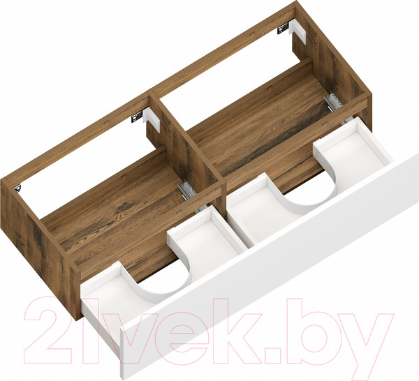Изображение товара Тумба под умывальник ЗОВ Кито 120 / K120LA0MWM (аттик/белый матовый)