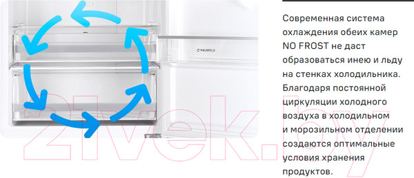 Изображение товара Холодильник с морозильником Maunfeld MFF200NFSBE