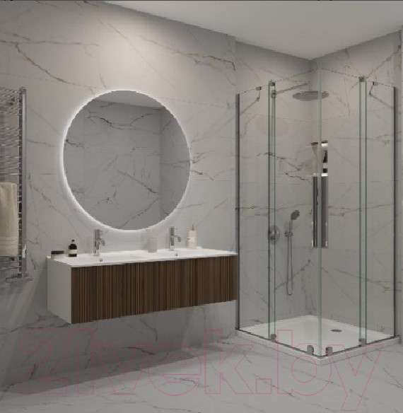 Изображение товара Тумба под умывальник ЗОВ Кито 120 / K120LW0MRM (белый/тростник)