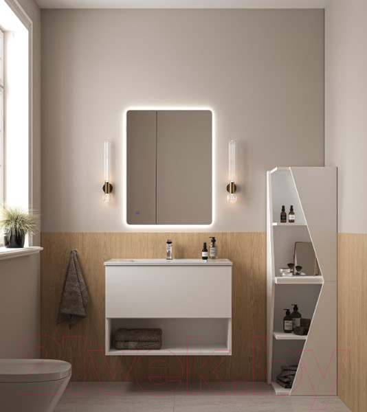 Изображение товара Тумба под умывальник ЗОВ Кито-2 80 / 2K80LW0MWM (белый матовый)