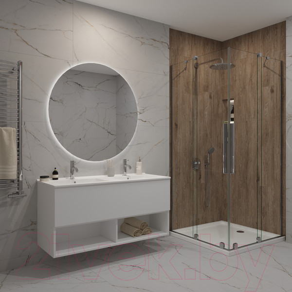 Изображение товара Тумба под умывальник ЗОВ Кито-2 120 / 2K120LW0MWM (белый матовый)