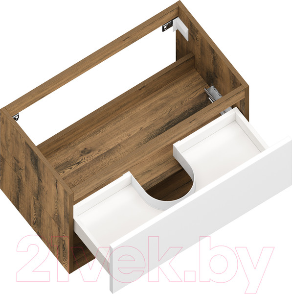 Изображение товара Тумба под умывальник ЗОВ Кито-2 90 / 2K90LA0MWM (аттик/белый матовый)